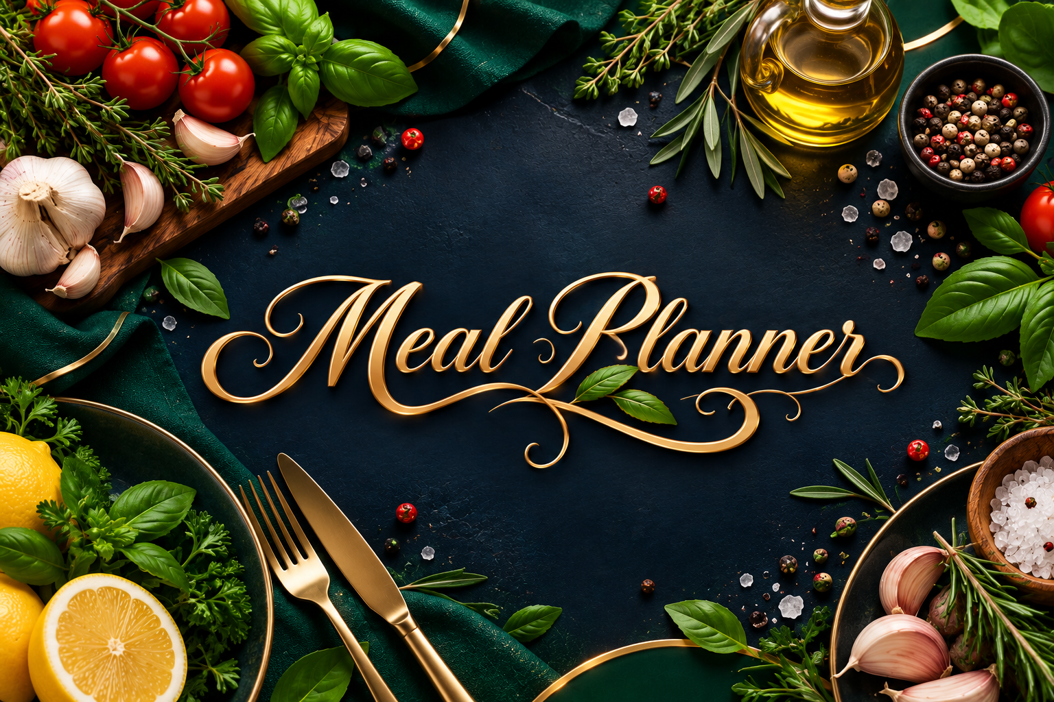 Weekly meal planner illustration